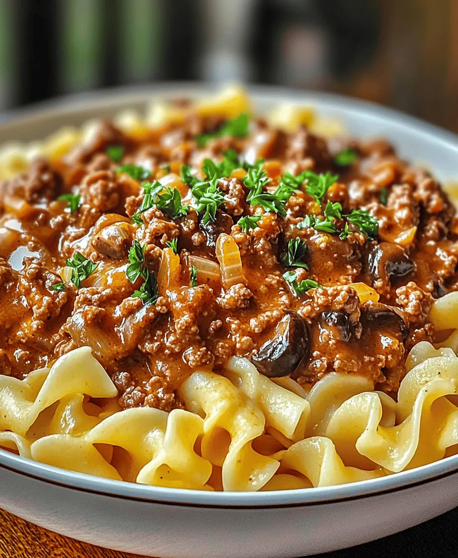 To truly appreciate Savory Ground Beef Stroganoff, it's essential to understand its roots. The dish traces its origins back to Russian cuisine, where it was first introduced in the mid-19th century. Named after the influential Stroganoff family, this dish was originally composed of sautéed pieces of beef served in a rich sauce made with sour cream and mustard. Over the years, various adaptations have emerged, each adding its own twist to the beloved classic.