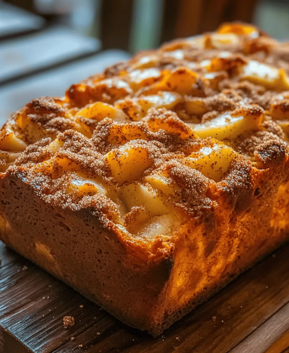 There's something undeniably comforting about the aroma of homemade bread wafting through your home. The process of kneading, rising, and baking fills the air with warmth and anticipation. Among the many delightful variations of homemade bread, <strong></noscript>Heavenly Cinnamon Apple Bread</strong> stands out as a quintessential comfort food that embodies the essence of home baking. This delectable bread is not just a treat for the taste buds; it’s a sensory experience that brings back cherished memories of family gatherings and cozy afternoons.” /></p>
</p>
<h3>Creaming Butter and Sugar: Techniques for Achieving the Right Consistency</h3>
</p>
<p>To create the perfect Heavenly Cinnamon Apple Bread, the initial step of creaming butter and sugar is foundational. This process involves beating softened butter and sugar together until the mixture becomes light and fluffy. The key here is to ensure that the butter is at room temperature; this allows for optimal incorporation of air, which helps the bread rise beautifully.</p>
</p>
<p>Start by placing the softened butter in a mixing bowl. Using an electric mixer on medium speed, beat the butter for about 1 minute until it becomes creamy. Gradually add the granulated sugar in a steady stream, continuing to mix for another 3-5 minutes. You should see the color lighten and the texture become smooth. Scrape down the sides of the bowl as needed to ensure all ingredients are well combined. This step not only enhances the flavor but also contributes to a tender crumb in your final loaf.</p>
</p>
<h3>Incorporating Eggs and Vanilla: Ensuring Even Distribution</h3>
</p>
<p>Once your butter and sugar are perfectly creamed, it’s time to incorporate the eggs and vanilla extract. This step is crucial for adding richness and moisture to the bread. Crack the eggs into a separate bowl to avoid shell fragments, then add them one at a time to the creamed mixture. Mixing well after each addition is essential to ensure an even distribution of the eggs, which will emulsify with the fats in the butter.</p>
</p>
<p>After you’ve added the eggs, pour in the vanilla extract. This aromatic ingredient is what will elevate the flavor profile of your bread. Continue to mix on medium speed until the mixture is well combined and smooth. An even mixture at this stage will lead to a consistent texture in your baked bread.</p>
</p>
<h3>Alternating Dry Ingredients with Buttermilk: Explanation of the Method for Optimal Texture</h3>
</p>
<p>Next, it’s time to add the dry ingredients and buttermilk to the batter. This alternating method is essential for achieving the right texture in your Cinnamon Apple Bread. In a separate bowl, whisk together the flour, baking powder, baking soda, salt, and cinnamon. This ensures that the leavening agents are evenly distributed throughout the flour.</p>
</p>
<p>Begin by adding about one-third of the dry mixture to the batter, mixing on low speed until just combined. Follow this by pouring in half of the buttermilk, mixing again until incorporated. Repeat this process, alternating between the dry ingredients and the buttermilk, ending with the dry ingredients. This method prevents overmixing, which can lead to a dense bread. The goal is to mix until you no longer see dry flour; a few lumps are perfectly fine.</p>
</p>
<h3>Folding in Apples and Nuts: Tips for Gentle Incorporation to Maintain Fluffiness</h3>
</p>
<p>Now comes the exciting part: adding the apples and nuts. This step is where your bread will get its delightful texture and flavor. Begin by preparing your apples; they should be peeled, cored, and diced into small pieces to ensure even distribution throughout the batter. If you choose to add nuts, such as walnuts or pecans, make sure they are roughly chopped.</p>
</p>
<p>Using a spatula, gently fold in the diced apples and nuts into the batter. Be careful not to overmix; the goal is to incorporate the ingredients without deflating the batter. Folding allows you to maintain the airy structure achieved during the creaming stage, which is vital for a light, fluffy loaf.</p>
</p>
<h3>Pouring and Smoothing Batter: Importance of Even Distribution in the Loaf Pan</h3>
</p>
<p>Once your batter is ready, it’s time to transfer it to the prepared loaf pan. Use a spatula or a large spoon to pour the batter into the pan. To ensure even baking, smooth the top of the batter with the spatula. This step is crucial; an uneven surface can lead to uneven baking, resulting in a loaf that is either undercooked in some areas or overcooked in others.</p>
</p>
<p>If desired, you can tap the pan gently on the counter to settle the batter. This will also help eliminate any air pockets that may have formed during mixing.</p>
</p>
<h3>Preparing the Topping: Creating a Flavorful Crust with Brown Sugar and Cinnamon</h3>
</p>
<p>A delicious topping is what makes this bread truly heavenly. In a small bowl, combine brown sugar and cinnamon. This mixture will create a sweet and aromatic crust on top of your bread as it bakes. Sprinkle the topping generously over the smooth batter in the loaf pan. The sugar will caramelize during baking, creating a delightful contrast to the soft, moist bread underneath.</p>
</p>
<h3>Baking: Time and Temperature Specifics, Along with How to Test for Doneness</h3>
</p>
<p>Preheat your oven to 350°F (175°C) and place your loaf pan in the center of the oven. Bake for approximately 55-65 minutes, or until the bread is golden brown on top. To test for doneness, insert a toothpick or a cake tester into the center of the loaf. If it comes out clean or with just a few moist crumbs, your bread is ready. If the toothpick comes out with wet batter, continue baking for an additional 5-10 minutes, checking periodically.</p>
</p>
<h3>Cooling: Proper Methods for Cooling to Maintain Bread Quality</h3>
</p>
<p>Once baked to perfection, remove the loaf pan from the oven and let it cool in the pan for about 10 minutes. This allows the bread to set and makes it easier to remove. After 10 minutes, carefully turn the loaf out onto a wire rack to cool completely. Cooling on a wire rack is important as it prevents moisture from building up at the bottom, which can lead to a soggy loaf.</p>
</p>
<h3>Serving Suggestions</h3>
</p>
<p><strong>Best Practices for Slicing the Bread</strong></p>
<p>Once your Heavenly Cinnamon Apple Bread is completely cool, it’s time to slice it. Use a serrated knife for the best results, as this will help you achieve clean, even slices without squishing the bread. Aim for slices that are about 1 inch thick to showcase the beautiful apple pieces and cinnamon crust.</p>
</p>
<p><strong>Pairing Options</strong></p>
<p>This bread is delicious on its own, but it also pairs wonderfully with a variety of toppings. Spread a thin layer of butter or cream cheese on each slice for a rich and creamy complement. For a cozy morning treat, enjoy your bread with a warm cup of coffee or tea.</p>
</p>
<p><strong>Ideas for Serving on Different Occasions</strong></p>
<p>Heavenly Cinnamon Apple Bread is versatile enough to be enjoyed at any time of the day. Serve it for breakfast alongside scrambled eggs and fresh fruit for a fulfilling start to your day. It also makes a splendid addition to a brunch spread, paired with light salads or savory quiches. As a delightful dessert, warm up a slice and serve it with a scoop of vanilla ice cream for a comforting treat.</p>
</p>
<h3>Nutritional Considerations</h3>
</p>
<p><strong>Breakdown of Nutritional Value Per Serving</strong></p>
<p>Each slice of your Heavenly Cinnamon Apple Bread offers a satisfying combination of flavors and textures. On average, a single slice (1 inch thick) contains approximately 200 calories, 8 grams of fat, 30 grams of carbohydrates, and 2 grams of protein. The apple adds fiber and essential vitamins, making it a more nutritious option compared to many other baked goods.</p>
</p>
<p><strong>Discussion on Ingredient Substitutions for Dietary Restrictions</strong></p>
<p>If you or your guests have dietary restrictions, there are several ways to modify this recipe to fit your needs. For a gluten-free option, substitute all-purpose flour with a 1:1 gluten-free baking blend. You can also replace buttermilk with a dairy-free alternative, such as almond milk mixed with a teaspoon of vinegar to mimic the acidity.</p>
</p>
<p><strong>Balancing Indulgence with Healthier Ingredients</strong></p>
<p>To make your bread a bit healthier, consider reducing the amount of sugar or using a natural sweetener like honey or maple syrup. You can also swap out some of the all-purpose flour for whole wheat flour, which will add extra fiber and nutrients.</p>
</p>
<h3>Storage and Preservation</h3>
</p>
<p><strong>Best Practices for Storing Leftover Bread</strong></p>
<p>If you have any leftovers (which is unlikely, given how delicious this bread is), store them in an airtight container at room temperature for up to 3 days. This will help keep the bread moist and fresh. If you live in a humid environment, refrigeration may be necessary to prevent spoilage.</p>
</p>
<p><strong>Freezing Instructions for Long-Term Storage</strong></p>
<p>For longer-term storage, Heavenly Cinnamon Apple Bread freezes beautifully. After it has cooled completely, wrap it tightly in plastic wrap and then in aluminum foil to protect it against freezer burn. The bread can be frozen for up to 3 months. When you’re ready to enjoy a slice, simply thaw it at room temperature or pop it in the microwave for a quick warm-up.</p>
</p>
<p><strong>Tips on Reheating to Maintain Freshness</strong></p>
<p>To reheat your bread, slice it and place it in a toaster oven or conventional oven at 350°F (175°C) for about 5-10 minutes. This will revive the flavors and textures, making it almost as good as freshly baked!</p>
</p>
<h3>Conclusion</h3>
</p>
<p>Baking Heavenly Cinnamon Apple Bread is not only a delightful culinary experience but also a comforting way to bring warmth and joy to your home. The aroma of cinnamon and baked apples wafting through your kitchen is just the beginning of the pleasure this recipe provides. With its soft, fluffy texture and rich flavors, this bread is truly a treat for the senses.</p>
</p>
<p>This versatile recipe can be enjoyed for breakfast, as a snack, or as a dessert, making it a fantastic addition to any occasion. Whether you’re sharing it with loved ones or keeping it all for yourself, the joy of baking and indulging in this cinnamon apple delight is an experience worth savoring. So gather your ingredients, preheat your oven, and embark on this delightful baking adventure—your Heavenly Cinnamon Apple Bread awaits!</p>
<div id=