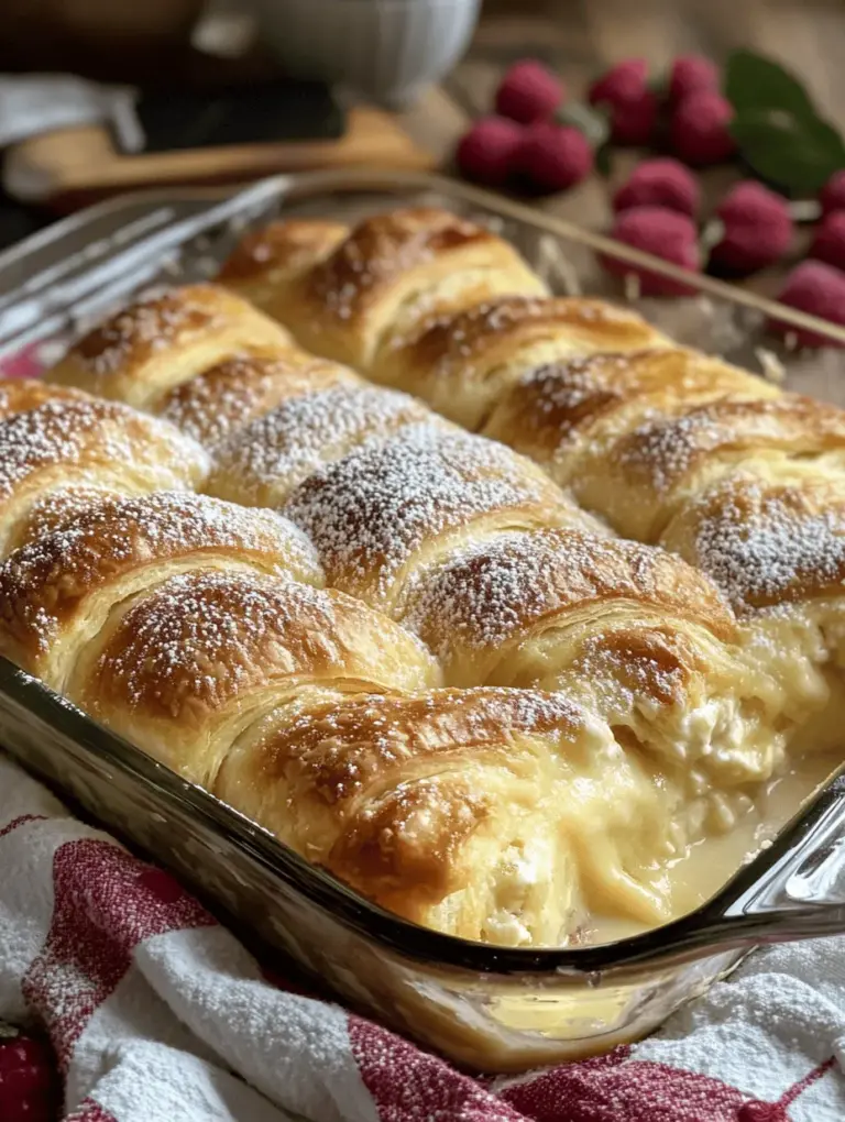 If you're searching for a dessert that perfectly balances indulgence with ease, look no further than the Cheesecake Crescent Rolls Casserole. This delightful fusion brings together two beloved favorites: the soft, flaky texture of crescent roll dough and the rich, creamy goodness of cheesecake. Whether you’re preparing for a family gathering, a potluck, or simply a sweet treat to enjoy at home, this casserole is sure to impress. Its popularity stems from not only its decadent flavors but also its simplicity in preparation, making it a go-to dessert for both novice and seasoned bakers alike.