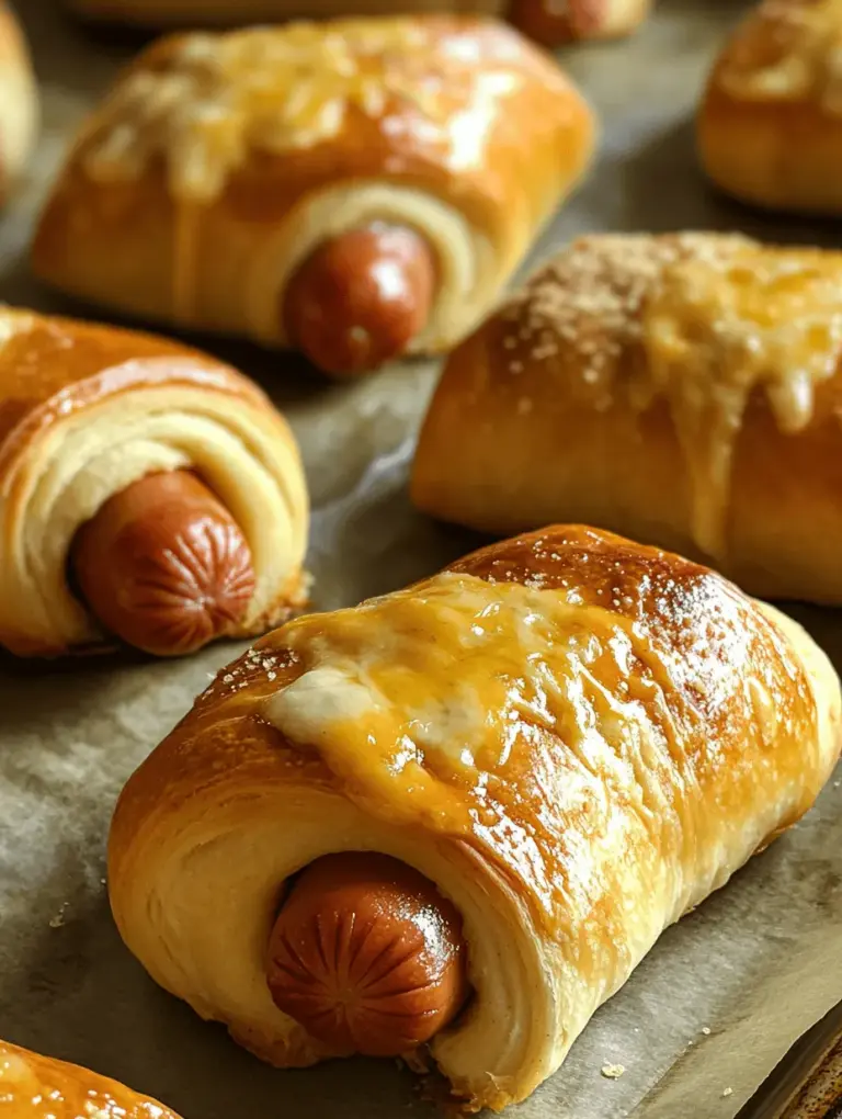 Pigs in a blanket have long been a beloved staple at parties, sporting events, and family gatherings alike. These bite-sized treats are not only easy to prepare but also incredibly satisfying, making them a go-to choice for entertaining guests or enjoying a casual night in. The traditional recipe typically features cocktail sausages or hot dogs wrapped in flaky pastry, but there's a delightful twist that elevates this classic snack to new heights: the addition of gooey, delicious cheese. This cheesy variation not only enhances the flavor profile but also adds an irresistible texture that keeps everyone coming back for seconds.