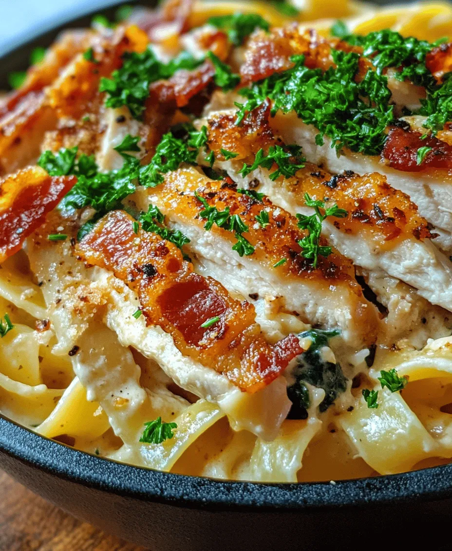 Creamy Bacon Bliss Chicken Pasta is the quintessential comfort food that appeals to a wide range of palates. Whether you're feeding a family, hosting friends, or simply treating yourself, this dish delivers a hearty and flavorful experience that is hard to resist. The combination of crispy bacon, succulent chicken, and a velvety sauce creates a symphony of textures and flavors that will have everyone coming back for seconds.