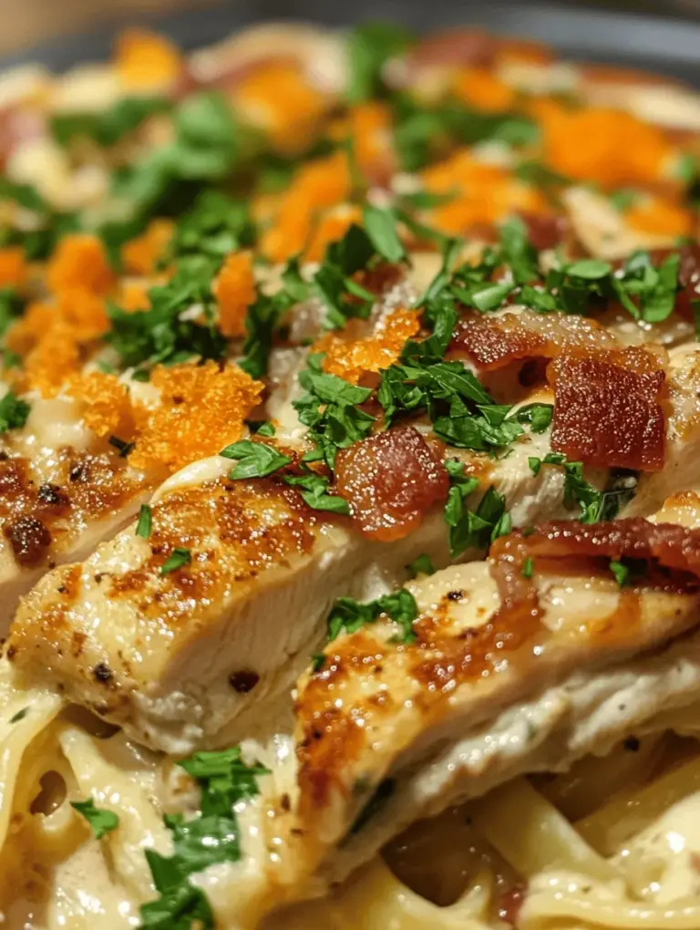 Creamy Bacon Bliss Chicken Pasta is the quintessential comfort food that appeals to a wide range of palates. Whether you're feeding a family, hosting friends, or simply treating yourself, this dish delivers a hearty and flavorful experience that is hard to resist. The combination of crispy bacon, succulent chicken, and a velvety sauce creates a symphony of textures and flavors that will have everyone coming back for seconds.