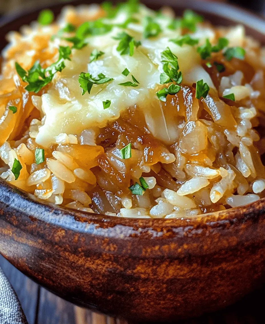 If you're on the hunt for a dish that’s both comforting and packed with flavor, look no further than French Onion Butter Rice. This delightful recipe takes the essence of classic French onion soup—rich, caramelized onions and aromatic herbs—and transforms it into a luscious rice dish that warms the soul. With its creamy, buttery texture and a hint of sweetness from the onions, this dish is perfect for a cozy dinner or as a complementary side.