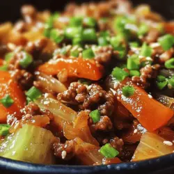 In today's fast-paced world, finding healthy meals that are both satisfying and easy to prepare can often feel like a challenge. Enter the Low-Carb Cabbage and Beef Stir Fry: a delightful dish that balances nutrition and flavor while catering to modern dietary preferences. This stir fry is not only packed with vibrant vegetables and protein-rich beef, but it also serves as an excellent choice for anyone following a low-carb diet. With its tender cabbage, savory ground beef, and aromatic seasonings, this quick and easy recipe makes it simple to enjoy a wholesome meal without spending hours in the kitchen.