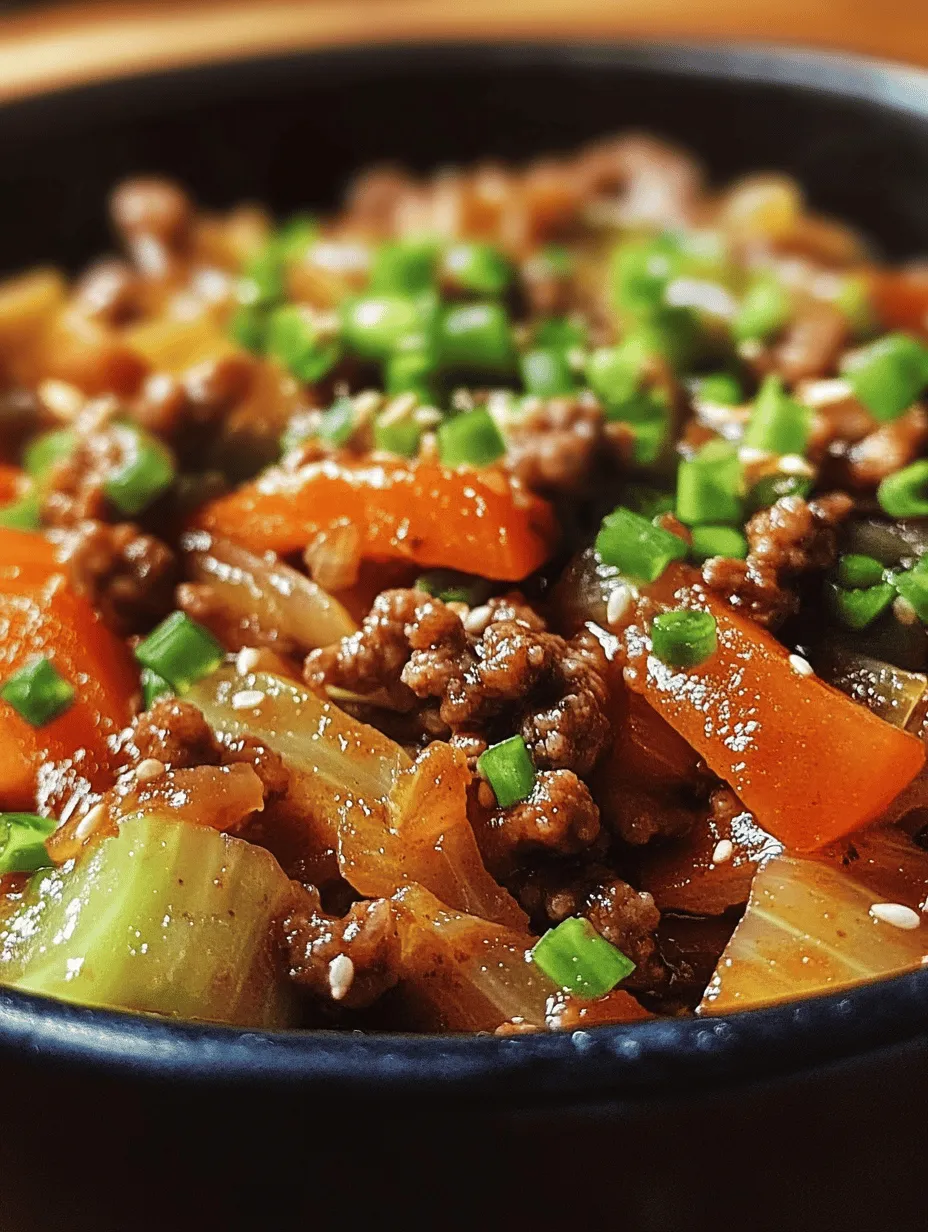 In today's fast-paced world, finding healthy meals that are both satisfying and easy to prepare can often feel like a challenge. Enter the Low-Carb Cabbage and Beef Stir Fry: a delightful dish that balances nutrition and flavor while catering to modern dietary preferences. This stir fry is not only packed with vibrant vegetables and protein-rich beef, but it also serves as an excellent choice for anyone following a low-carb diet. With its tender cabbage, savory ground beef, and aromatic seasonings, this quick and easy recipe makes it simple to enjoy a wholesome meal without spending hours in the kitchen.