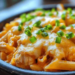 If you're looking for a dish that beautifully combines the heartiness of pasta with the zesty kick of buffalo chicken, look no further than Spicy Buffalo Chicken Pasta Delight. This dish is a vibrant fusion that tantalizes your taste buds with its spicy, creamy, and cheesy flavors, offering a comforting yet exciting dining experience. Whether you're enjoying a cozy night in or impressing guests at a dinner party, this pasta delight is sure to become a favorite in your culinary repertoire.