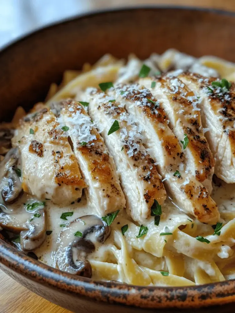 If you're on the lookout for a dish that marries rich flavors with comforting textures, look no further than Creamy Garlic Mushroom Chicken Pasta. This delightful recipe combines tender chicken breasts with an indulgent garlic and mushroom sauce, served over a bed of luscious pasta. It’s the kind of meal that not only fills the belly but also warms the heart, making it a perfect choice for both busy weeknights and special occasions.