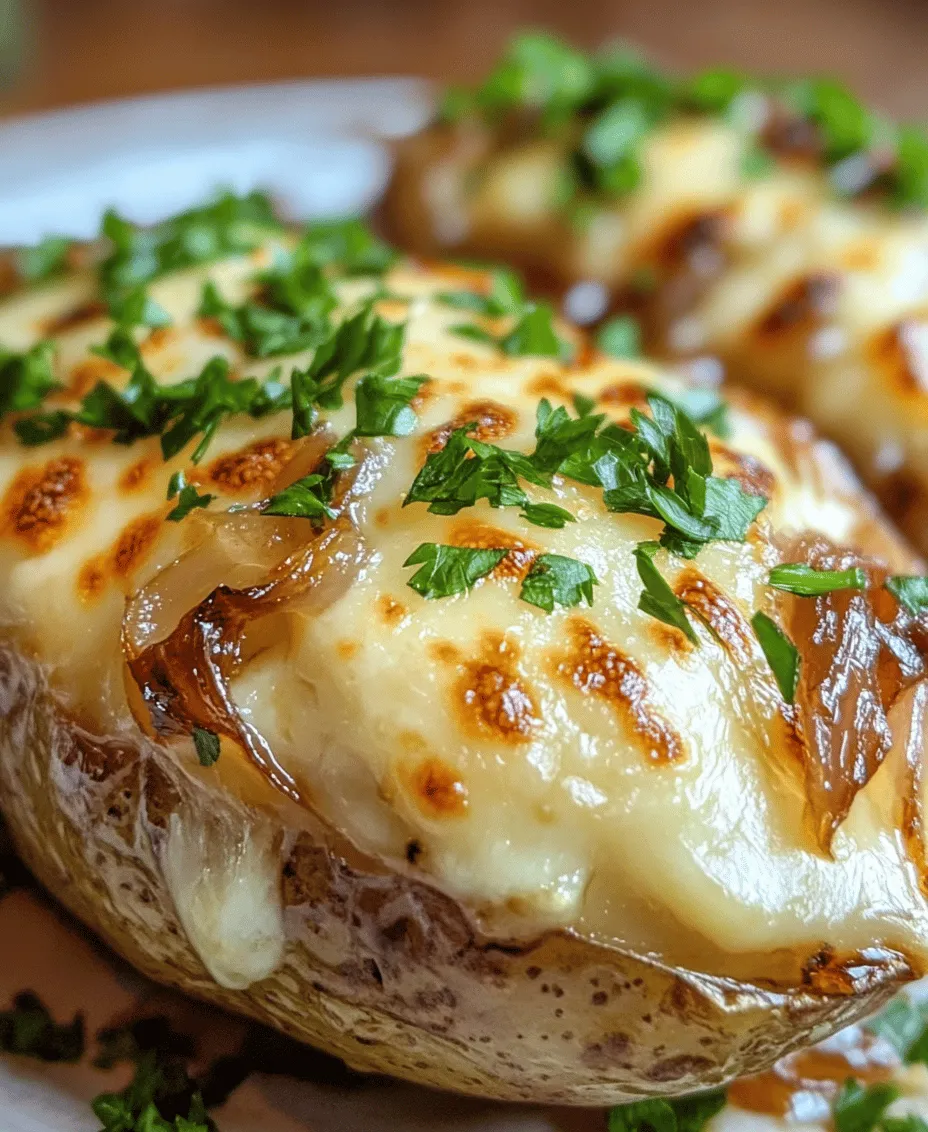 Imagine sinking your fork into a fluffy baked potato, only to find it filled with the rich flavors of classic French onion soup. This delightful fusion of two beloved dishes results in an indulgent meal that is as satisfying as it is comforting. French Onion Baked Potatoes marry the creamy, cheesy goodness of a baked potato with the sweet, caramelized onion topping typically found in French onion soup. It’s a dish that embodies warmth and home-cooked satisfaction, perfect for chilly evenings or cozy gatherings with family and friends.