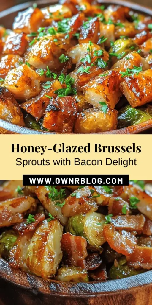 Elevate your vegetable game with these Sweet and Savory Honey-Glazed Brussels Sprouts with Bacon! This delicious dish transforms Brussels sprouts into a crowd-pleasing side that balances the earthy flavor of the sprouts, the sweetness of honey, and the crunch of crispy bacon. Perfect for family dinners or festive occasions, this recipe is not just healthy but packed with nutrients too. Try it today and impress your guests! #BrusselsSprouts #HealthyRecipes #SideDish #Foodie #BaconLovers #DeliciousCooking #EatYourVeggies