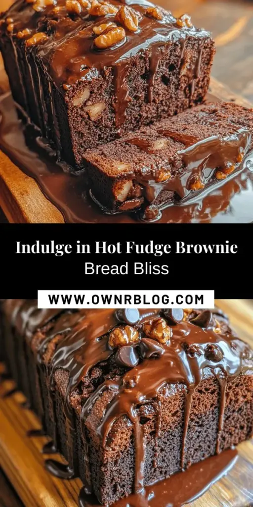 Indulge in the delightful fusion of comfort desserts with this Hot Fudge Brownie Bread recipe! Enjoy the rich, fudgy goodness of brownies combined with the soft, sliceable texture of bread, topped with a luscious hot fudge sauce. Perfect for gatherings or a cozy night in, this recipe will surely impress family and friends. Gather your ingredients and start creating sweet baked memories! #HotFudgeBrownieBread #BakingJoy #DessertLovers #ChocolateTreats #HomemadeGoodness