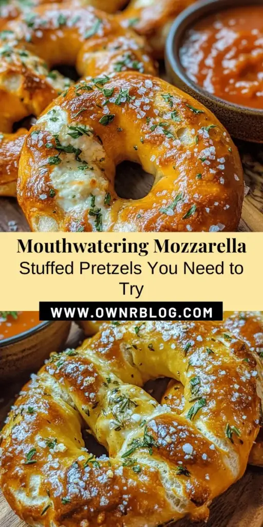 Indulge in the delightful experience of making homemade Mozzarella Stuffed Rosemary Parmesan Soft Pretzels! This recipe combines gooey mozzarella with aromatic rosemary and savory Parmesan, resulting in a gourmet treat that’s perfect for any occasion. Enjoy a fun cooking adventure as you shape and bake these delicious pretzels. Perfect for gatherings or cozy nights in, they’re sure to please everyone! Try them today! #MozzarellaPretzels #HomemadeSnacks #BakingFun #GourmetTreats #FoodieFavorites