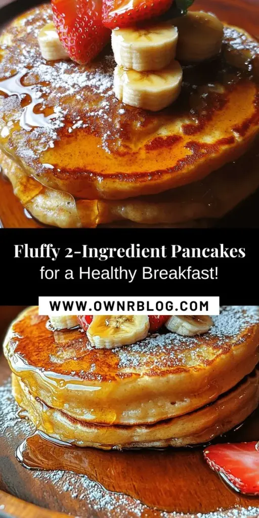 Start your day right with Fluffy 2-Ingredient Pancake Delight! This simple, nutritious recipe combines ripe bananas and eggs for a deliciously fluffy breakfast that’s quick to make. Perfect for busy mornings, these pancakes are naturally sweet and full of energy to fuel your day. Top with fresh fruits, yogurt, or a drizzle of syrup for added flavor. Try it today and embrace a healthier pancake option! #HealthyBreakfast #PancakeRecipe #EasyCooking #Nutrition #BreakfastIdeas #FluffyPancakes