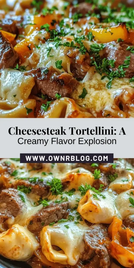 Discover a delicious fusion of flavors with Cheesesteak Tortellini in Rich Provolone Sauce! This recipe combines the comfort of cheesy tortellini and the hearty goodness of a classic cheesesteak, creating a dish that's sure to impress. Perfect for family dinners or special occasions, it's easy to make with quality ingredients like ribeye steak and provolone cheese. Elevate your meals with this delightful, creamy dish! #CheesesteakTortellini #DinnerIdeas #ComfortFood #PastaRecipes #FoodieFun #CookingAtHome