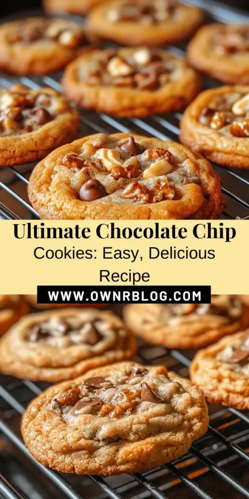 Discover the ultimate chocolate chip cookie recipe that combines nostalgia with deliciousness! Perfect for any occasion, these classic cookies are easy to make and bursting with flavor. With a few simple ingredients and step-by-step instructions, you’ll enjoy that warm, gooey goodness in no time. Whether sharing with friends or indulging in a late-night treat, these cookies are sure to delight! Try it today! #ChocolateChipCookies #Baking #Homemade #Recipe #Dessert #CookieLove