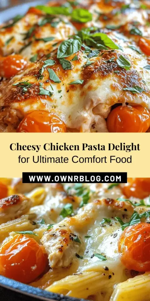 Indulge in the creamy, cheesy goodness of Cheesy Chicken Pasta Delight, a must-try comfort food that brings everyone together! This easy recipe features tender chicken, al dente penne, and a rich, velvety sauce that will satisfy even picky eaters. Perfect for family dinners or special gatherings, it’s an experience of warmth and flavor. Try it out and elevate your mealtime! #CheesyChickenPasta #ComfortFood #PastaRecipes #FamilyDinner #CookingJoy