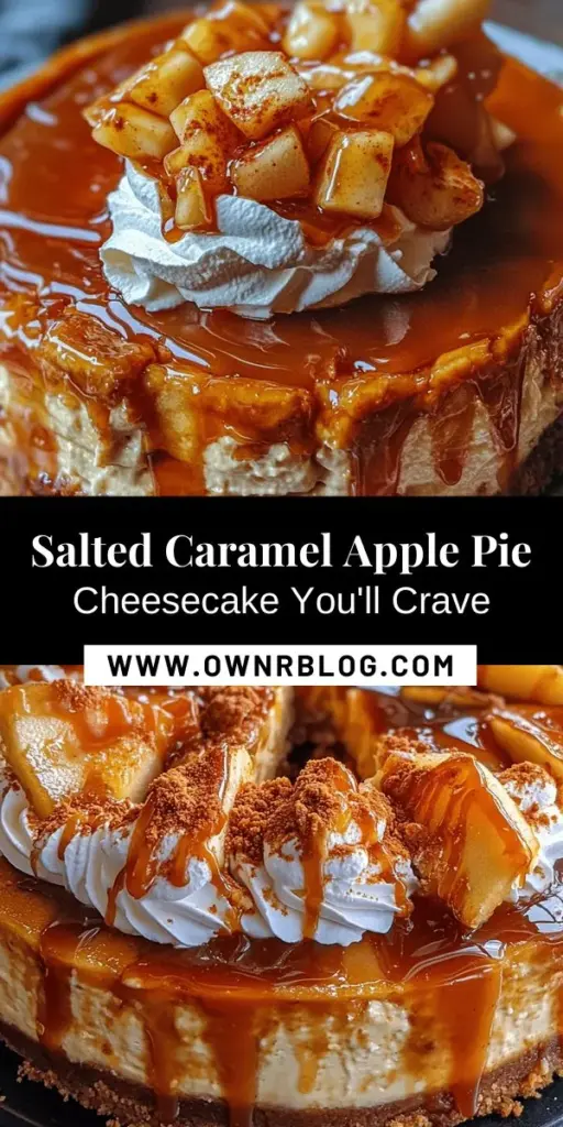 Indulge in the perfect blend of flavors with this Salted Caramel Apple Pie Cheesecake! Combining creamy cheesecake, spiced apples, and rich salted caramel, this dessert is a delightful fusion that evokes warmth and nostalgia. Perfect for gatherings or a special treat for yourself, each bite is a delicious journey. Ready to impress? Try this recipe today and enjoy the sweet balance of flavors! #Cheesecake #Dessert #Baking #SaltedCaramel #ApplePie #RecipeIdeas