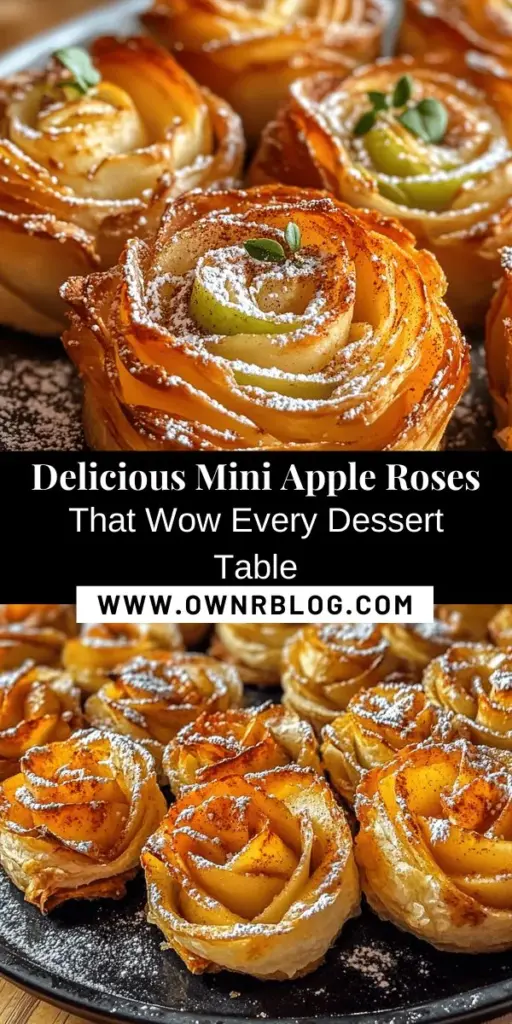 Indulge in the beauty and flavor of Mini Apple Roses, a stunning dessert that combines the sweetness of apples with the elegance of puff pastry. These delightful pastries are as pleasing to the eyes as they are to the palate, making them perfect for any occasion. With a blend of warm cinnamon, buttery goodness, and tender apples, you'll impress guests of all ages. Try this easy recipe and elevate your dessert game! #MiniAppleRoses #Dessert #Baking #AppleDesserts #PuffPastry #HomemadeTreats #CookingInspiration