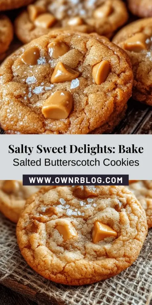 Indulge in the irresistible goodness of salted butterscotch cookies! These treats combine rich butterscotch flavors with a delightful salty twist that will leave your taste buds craving more. With easy-to-follow steps and essential ingredients like unsalted butter, brown sugar, and flaky sea salt, you can create a batch perfect for any occasion. Grab your apron and start baking these sweet sensations today! #SaltedButterscotchCookies #Baking #CookieRecipes #SweetTreats #DessertLovers