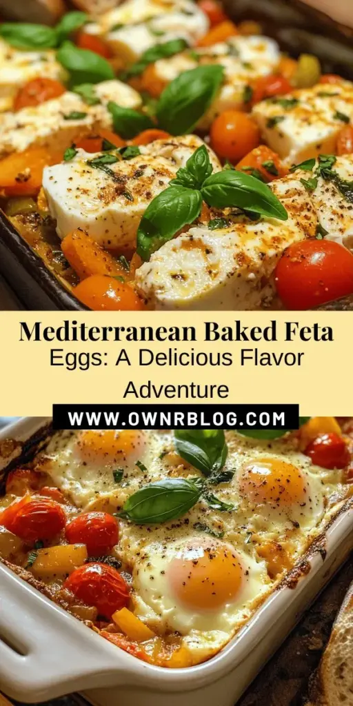 Discover the delicious delight of Mediterranean Baked Feta Eggs! This dish combines creamy feta with fresh vegetables and perfectly baked eggs, creating a nutritious and flavorful meal ideal for breakfast, brunch, or dinner. Packed with protein and heart-healthy ingredients, it’s a great choice for anyone looking to embrace the Mediterranean diet. Try it today and enjoy a taste of the vibrant Mediterranean! #MediterraneanDiet #BakedFeta #HealthyEating #RecipeIdeas #BrunchRecipes #Foodie