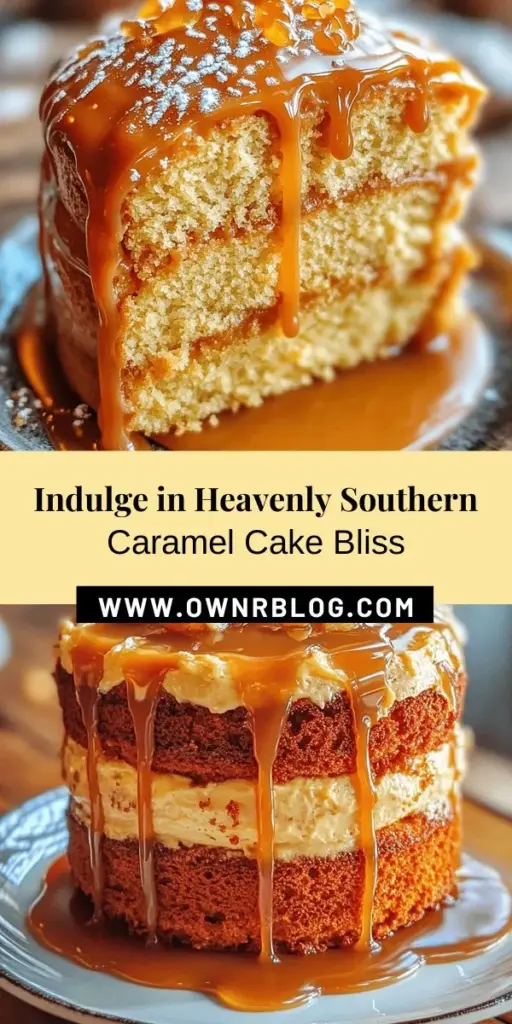 Indulge in the rich, comforting flavors of Heavenly Southern Caramel Cake, a classic dessert that embodies Southern hospitality and tradition. This recipe features a light, fluffy cake layered with a luscious caramel frosting that melts in your mouth. Perfect for celebrations or family gatherings, this cake will delight everyone at your table. Get ready to bake a sweet masterpiece that creates joyful memories! #SouthernDesserts #CaramelCake #BakingLove #DessertRecipes #SouthernComfort