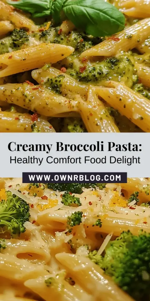 Discover the deliciousness of Creamy Broccoli Pasta, a wonderful vegetarian dish that combines indulgent creamy flavors with the health benefits of broccoli. This quick, 20-minute recipe is perfect for busy weeknights and can be easily adapted for various dietary preferences, including vegan options. Enjoy the rich, velvety sauce, tender pasta, and vibrant broccoli for a satisfying meal that’s both comforting and nutritious. #BroccoliPasta #VegetarianRecipes #HealthyEating #ComfortFood #QuickDinners #PastaLovers