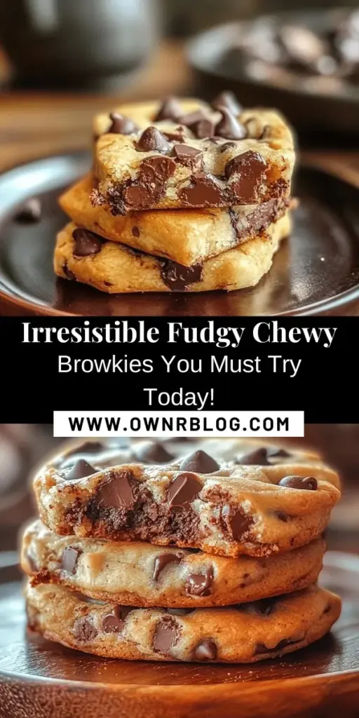 Craving something sweet? Discover the ultimate Browkies recipe that combines fudgy brownies with chewy cookies for a mouthwatering treat. Embrace the rich chocolate flavor and irresistible texture of this dessert, perfect for any occasion. Whether you're celebrating or just treating yourself, these browkies will impress! Use high-quality ingredients for the best results and get ready to enjoy the symphony of flavors in every bite. #Browkies #Dessert #Baking #ChocolateLovers #TreatYourself #SweetTooth #RecipeIdeas #Yummy