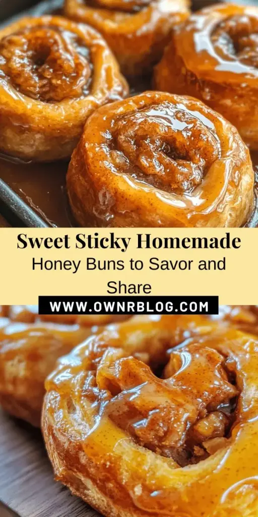 Discover the magic of baking with these Sweet & Sticky Homemade Honey Buns! Soft, pillowy pastries filled with rich flavors and topped with a luscious honey glaze will make every bite memorable. Perfect for breakfast, brunch, or a delightful snack, these homemade treats bring joy and warmth to the kitchen. Unleash your creativity by customizing ingredients and fillings to suit your taste. Dive into the sweet experience of making these wonderful honey buns and create lasting memories! #HoneyBuns #BakingJoy #HomemadeGoodness #SweetTreats #FoodInspiration