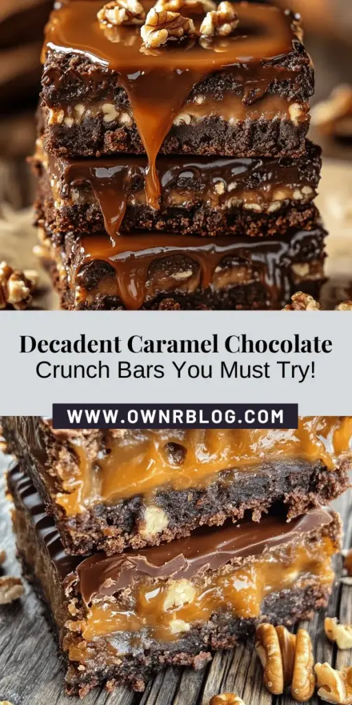 Satisfy your sweet tooth with these delicious Caramel Chocolate Crunch Bars! This step-by-step recipe combines crunchy biscuits, smooth caramel, and luscious chocolate for an indulgent treat that’s perfect for any occasion. Easy to make and gorgeous to serve, these bars will impress everyone. Try them at your next gathering or savor them solo. Get ready for a delightful experience! #Chocolate #Caramel #DessertRecipe #SweetTreats #BakingAdventures