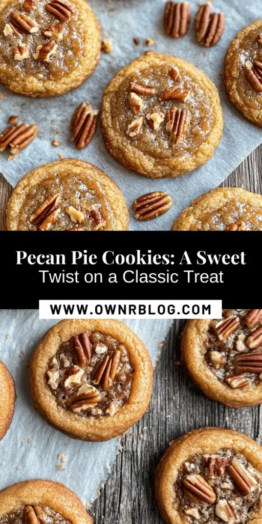 Discover the delightful twist on a classic dessert with Pecan Pie Cookies! These scrumptious treats capture the rich, gooey flavors of pecan pie in a convenient cookie form. Perfect for holiday gatherings or a comforting snack, these cookies boast a chewy texture and are filled with crunchy pecans. Customize your batch by adding chocolate chips for an extra flavor boost. Enjoy the taste of nostalgia with every bite! #PecanPieCookies #Baking #Dessert #HolidayTreats #CookieRecipes #PecanPie