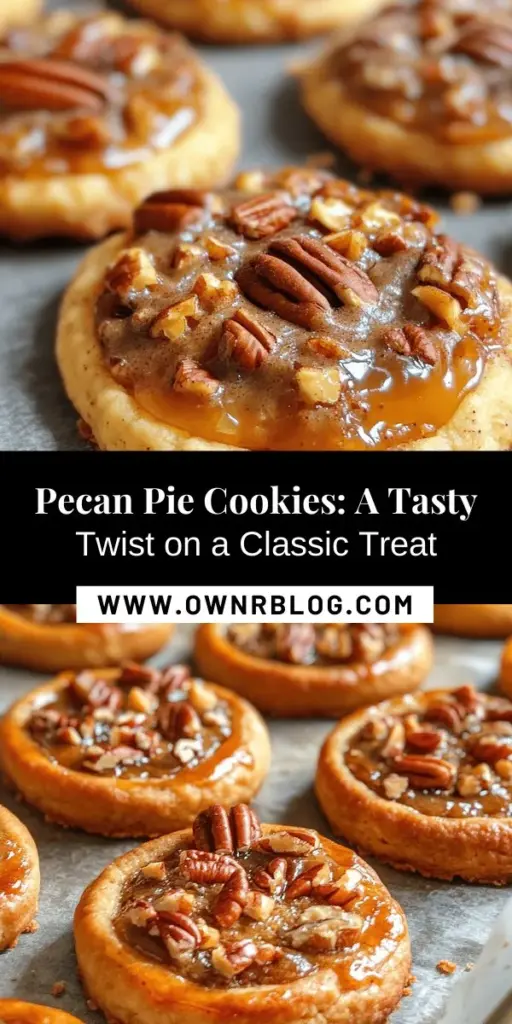 Indulge in the deliciousness of Pecan Pie Cookies, a sweet twist on a classic dessert that's perfect for any occasion. These cookies combine the rich, nutty flavors of traditional pecan pie with a crispy exterior and chewy center, making them a favorite for both bakers and dessert lovers. With easy instructions and common ingredients, you'll have a batch of these delightful treats ready in no time. Bake, share, and enjoy! #PecanPieCookies #Baking #DessertRecipes #HolidayTreats #CookieRecipe #PecanDesserts