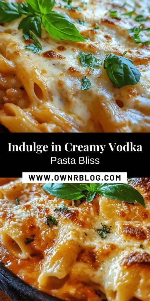 Discover the sublime taste of creamy vodka pasta with this easy and delicious recipe! Combining rich tomatoes, garlic, cream, and a splash of vodka, this dish offers a velvety sauce that clings perfectly to your favorite pasta. Ideal for a cozy weeknight dinner or an impressive dish for entertaining, it's a must-try for any pasta lover. Get ready to elevate your culinary skills with this creamy delight! #CreamyVodkaPasta #PastaLovers #ItalianCuisine #DinnerIdeas #Foodie