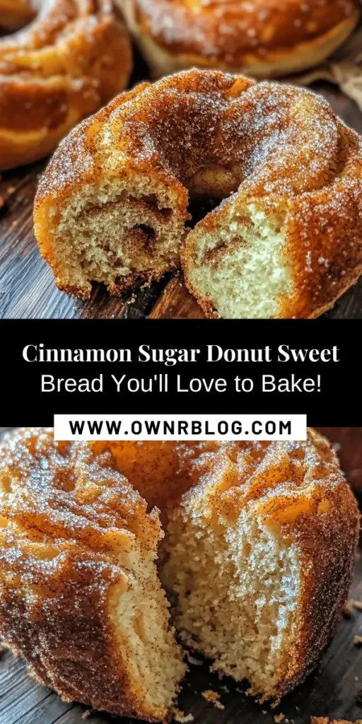 Discover the delightful world of baking with this irresistible Cinnamon Sugar Donut Sweet Bread recipe! This soft, fluffy loaf is infused with the warming flavors of cinnamon and sugar, making it the perfect treat for any occasion. Whether enjoyed for breakfast or as a snack, each bite promises comfort and sweetness. Grab your ingredients, and let's create a delicious masterpiece that will wow your friends and family! #CinnamonSugar #SweetBread #Baking #DeliciousTreats #HomemadeGoodness #FoodieFun