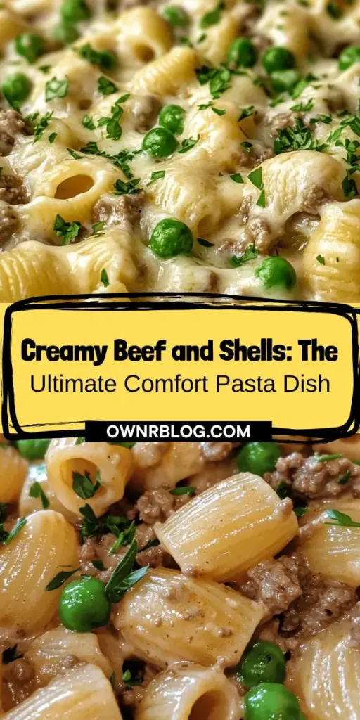 Indulge in the comforting flavors of Creamy Beef and Shells Delight, a pasta dish that combines tender shells, savory ground beef, and a luscious creamy sauce. Perfect for any occasion, it’s a family favorite that’s easy to make. This delightful recipe uses fresh ingredients, ensuring every bite is packed with flavor. Gather your loved ones and enjoy an unforgettable meal that’s sure to warm hearts. #PastaRecipe #ComfortFood #CreamyBeefandShells #FamilyDinner #EasyCooking