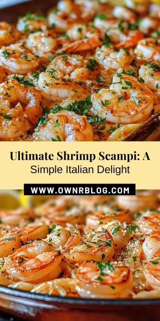 Indulge in the flavors of Italy with the Ultimate Classic Shrimp Scampi! This dish perfectly combines succulent shrimp, aromatic garlic, and zesty lemon in a buttery sauce that’s simple yet gourmet. Perfect for any occasion, whether a cozy dinner at home or an elegant gathering. Learn how to make this beloved Italian-American favorite and impress your guests with every flavorful bite. #ShrimpScampi #ItalianCuisine #HomeCooking #SeafoodLover #EasyRecipes