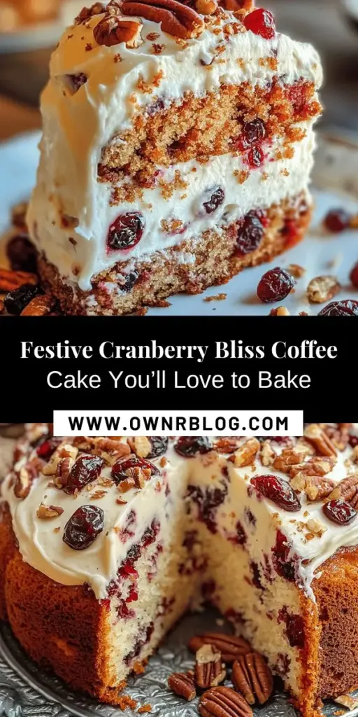 Delight your taste buds with this Cranberry Bliss Coffee Cake Recipe! This festive treat combines tart cranberries with a luscious cream cheese frosting, making it perfect for any occasion—be it breakfast, brunch, or a sweet afternoon snack. Easy to make and beautifully presented, it’s sure to impress friends and family alike. Ready to bake and savor this delightful cake? Check out the full recipe and tips! #CranberryBliss #CoffeeCake #HolidayBaking #DessertRecipes #BakingJoy