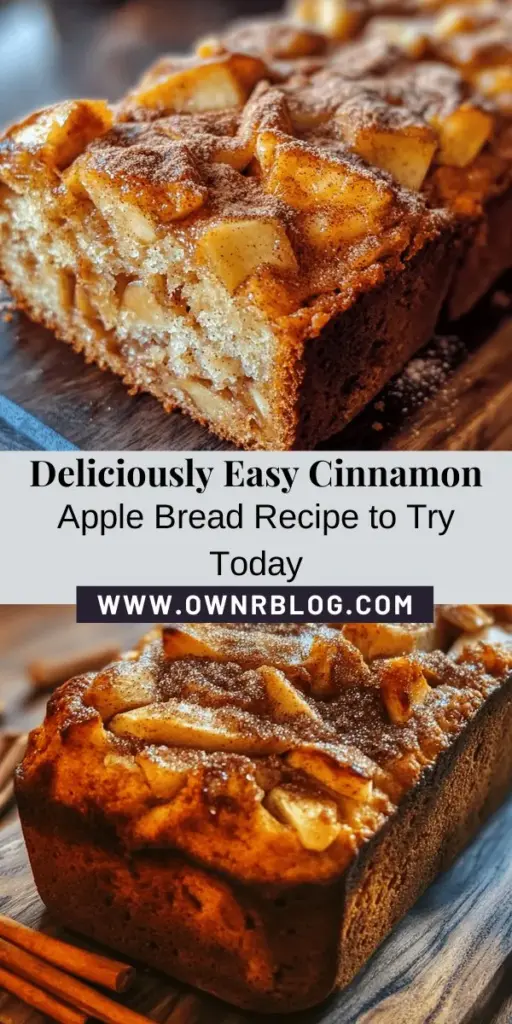 Elevate your baking game with this Heavenly Cinnamon Apple Bread recipe! Imagine the cozy aroma of cinnamon and apples filling your home as you prepare this delightful treat. Perfect for breakfast, snacks, or as a festive addition to your holiday table, each slice offers a delicious blend of flavors and textures. Follow the step-by-step guide and create your own piece of comfort with this warm, inviting bread. #CinnamonAppleBread #BakingJoy #HomemadeGoodness #ComfortFood #FallRecipes