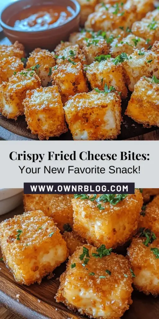 Indulge in the crispy goodness of homemade fried cheese bites – the perfect treat for any occasion! With a crunchy exterior and a gooey center, these bites can be customized with your favorite cheeses and seasonings. Simple to make, they’re great as appetizers, snacks, or party food. Get ready to impress your guests with this cheesy delight! Check out the full recipe for tips on preparation and frying techniques. #FriedCheese #HomemadeSnacks #Appetizers #CheeseLove