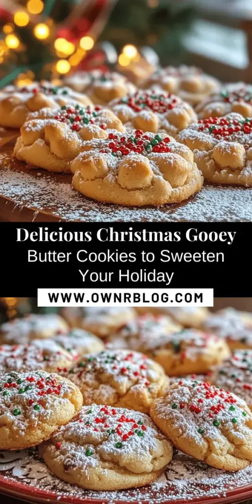 Get into the holiday spirit with these irresistible Christmas Gooey Butter Cookies! This easy recipe yields soft, creamy, and gooey cookies that are perfect for sharing or enjoying with loved ones. Made with simple ingredients, they're a delightful blend of rich flavors and festive colors. Whether you're gifting them or serving at gatherings, these cookies are sure to impress everyone. Bake your way to holiday happiness! #GooeyButterCookies #HolidayBaking #ChristmasTreats #DessertIdeas #CookieExchange