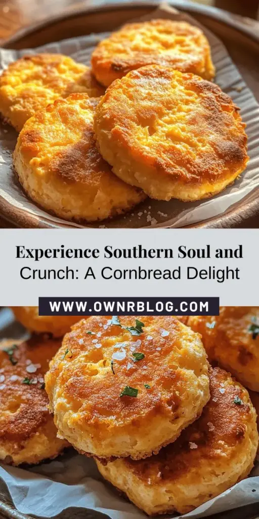 Embark on a flavorful journey into Southern cuisine with Southern Soul and Crunch! This recipe pays homage to the beloved cornbread's rich history while adding a unique twist that's perfect for any cook. Learn about the origins of cornbread, its cultural significance, and how to create crispy, golden patties that bring comfort and warmth to your table. Dive into this delicious dish and savor the essence of Southern cooking! #SouthernCuisine #Cornbread #ComfortFood #Foodie #CookingJourney #RecipeIdeas #SouthernSoulAndCrunch