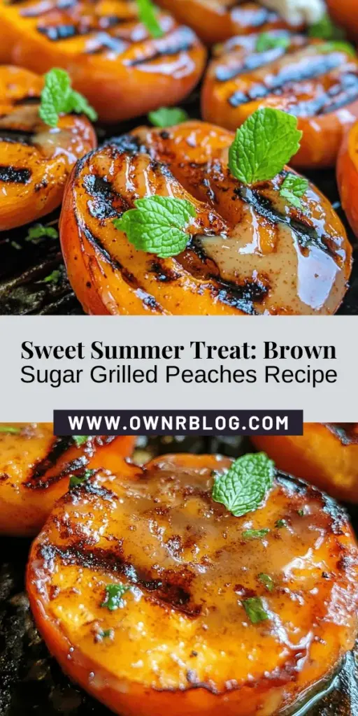 Indulge in the sweet simplicity of summer with this Brown Sugar Grilled Peaches recipe! Perfectly caramelized peaches, enhanced with brown sugar, cinnamon, and vanilla, create a delightful treat that will impress your guests. Grill these juicy fruits for a delicious smoky flavor, and serve them warm with vanilla ice cream for an irresistible dessert. Grab your peaches and fire up the grill to enjoy this seasonal delight! #GrilledPeaches #SummerDessert #EasyRecipes #FruitDessert #GrillingRecipes #PeachRecipe