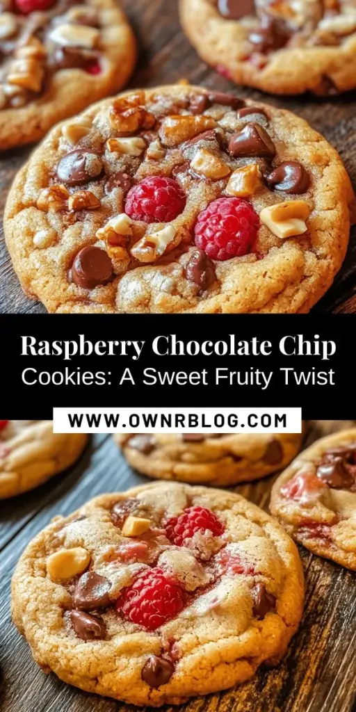 Indulge in the delicious world of Raspberry Chocolate Chip Cookies! This unique twist on the classic treat combines the tartness of fresh raspberries with the rich sweetness of chocolate, creating a cookie that’s sure to impress. Perfect for any occasion, these soft and chewy cookies are easy to make with simple ingredients. Follow our step-by-step guide and enjoy a delightful baking experience! #RaspberryCookies #ChocolateChipCookies #BakingRecipes #Dessert #HomemadeTreats #CookieLove