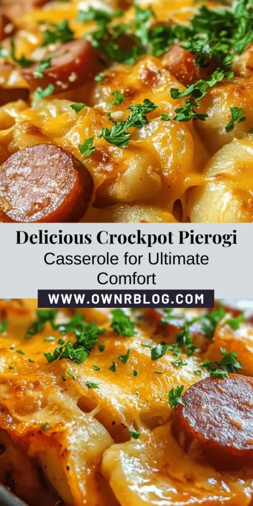 Discover the warm and comforting flavors of Crockpot Pierogi Casserole with Kielbasa! This hearty dish combines creamy cheese, savory kielbasa, and delicious pierogi, all slow-cooked to perfection. It's an easy, satisfying meal that fills your home with a delightful aroma and brings the family together. Perfect for busy days, this casserole is a cultural celebration of Eastern European cuisine. Try it today! #ComfortFood #CrockpotRecipes #PierogiCasserole #KielbasaDelight #FamilyDinner