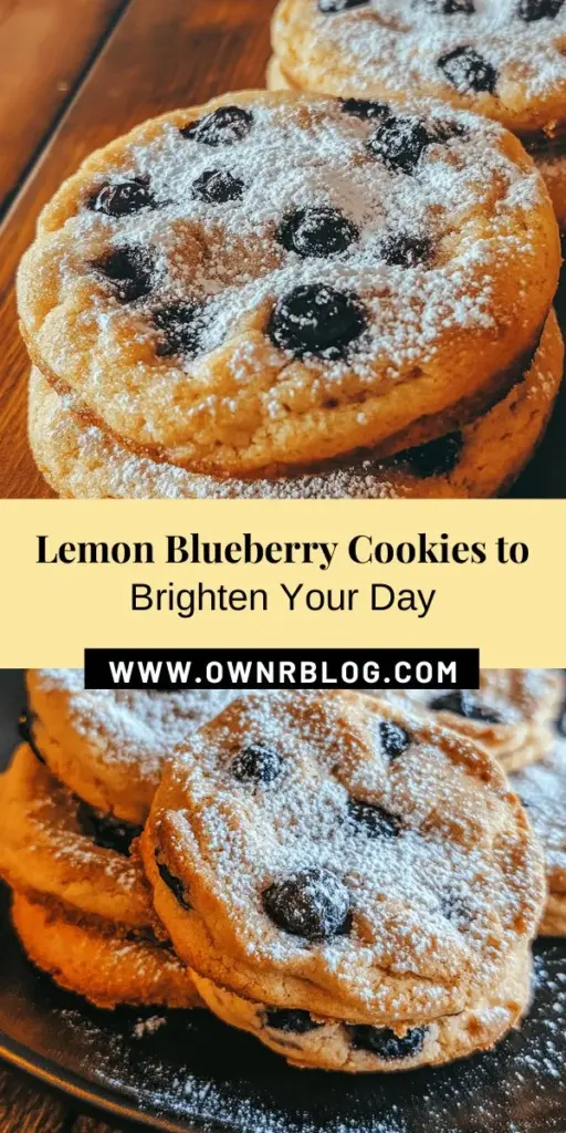 Discover the perfect balance of sweet and tart with these Lemon Blueberry Cookies! This delightful recipe features fresh blueberries and zesty lemon, all enhanced by the rich flavor of browned butter. Ideal for any occasion, whether it's a summer picnic or a cozy afternoon treat. With a soft and chewy texture, these cookies are sure to impress family and friends. Bake a batch today! #LemonBlueberryCookies #Baking #Dessert #Cookies #Homemade #Yummy #SummerTreats #BakingFromScratch