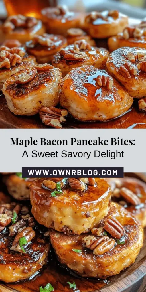 Elevate your breakfast with irresistible Maple Bacon Pancake Bites! This delightful recipe combines the sweet richness of maple syrup with the savory crunch of bacon, creating a mouthwatering treat perfect for any occasion. Easy to prepare and serve, these bite-sized wonders are great for cozy family breakfasts or fun brunch gatherings. Serve warm and drizzle with extra maple syrup for an unforgettable experience! #PancakeBites #BreakfastRecipes #MapleBacon #BrunchIdeas #EasyRecipes