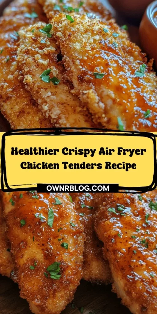 Craving something crispy yet healthier? Try these Crispy Air Fryer Chicken Tenders! They’re easy to make and perfect for family dinners or casual gatherings. Marinated in buttermilk for tenderness and coated in a flavorful blend with panko breadcrumbs, these tenders are packed with flavor while being lower in fat than traditional frying. Serve with your favorite dipping sauce for a delicious meal! #AirFryer #HealthyEating #ChickenTenders #CrispyChicken #EasyRecipes