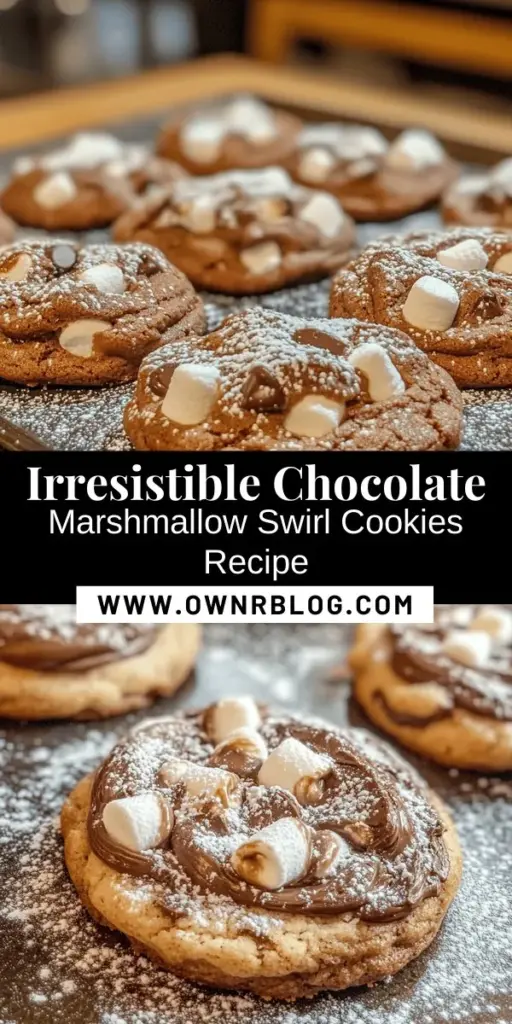 Indulge in the delicious fusion of flavors with Chocolate Marshmallow Swirl Cookies! These delightful treats combine rich chocolate, gooey marshmallows, and a chewy cookie base, making them a showstopper for any occasion. Perfect for summer barbecues or cozy winter nights, each bite delivers a mouthwatering experience. Try your hand at these cookies and create unforgettable moments with family and friends! #Cookies #Dessert #Baking #Chocolate #Marshmallow #SweetTreats #Recipe