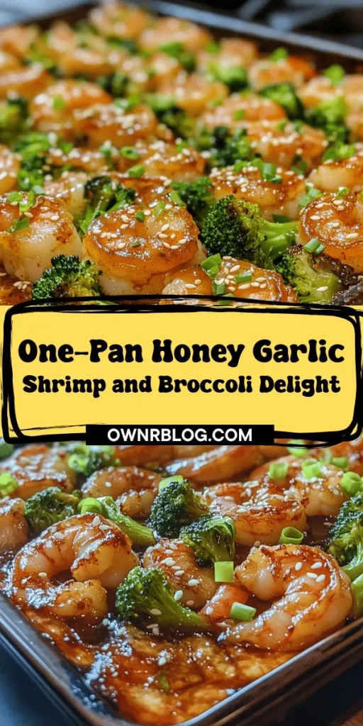 Discover the perfect weeknight meal with this Sweet and Savory Sheet Pan Honey Garlic Shrimp & Broccoli recipe! Combining tender shrimp and vibrant broccoli in a luscious honey garlic sauce, this dish is not only delicious but also quick to prepare and easy to clean up. Perfect for busy nights, it's packed with nutrients and flavor that your whole family will love. Get ready to enjoy a healthy, hassle-free dinner! #SheetPanRecipes #HoneyGarlicShrimp #HealthyEating #QuickMeals #FamilyDinner