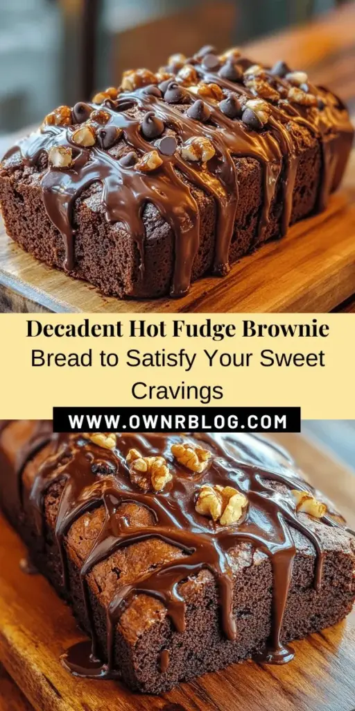 Indulge your sweet tooth with this irresistible Hot Fudge Brownie Bread! This unique treat combines the fudgy richness of brownies with the sliceable comfort of bread, making it perfect for any occasion. Packed with decadent chocolate flavors and a moist, gooey texture, every bite is pure bliss. Serve it warm with a scoop of ice cream or a drizzle of hot fudge for an unforgettable dessert experience. #BrownieBread #DessertLovers #ChocolateTreats #BakingJoy #SweetIndulgence